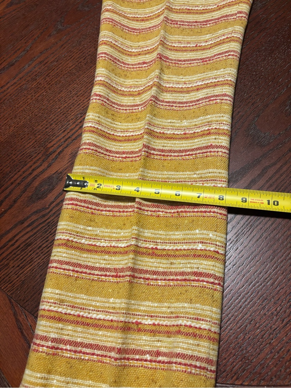 Vintage Pendleton Mustard Yellow Striped Wide-Leg Virgin Wool Pants - Picture 9 of 9
